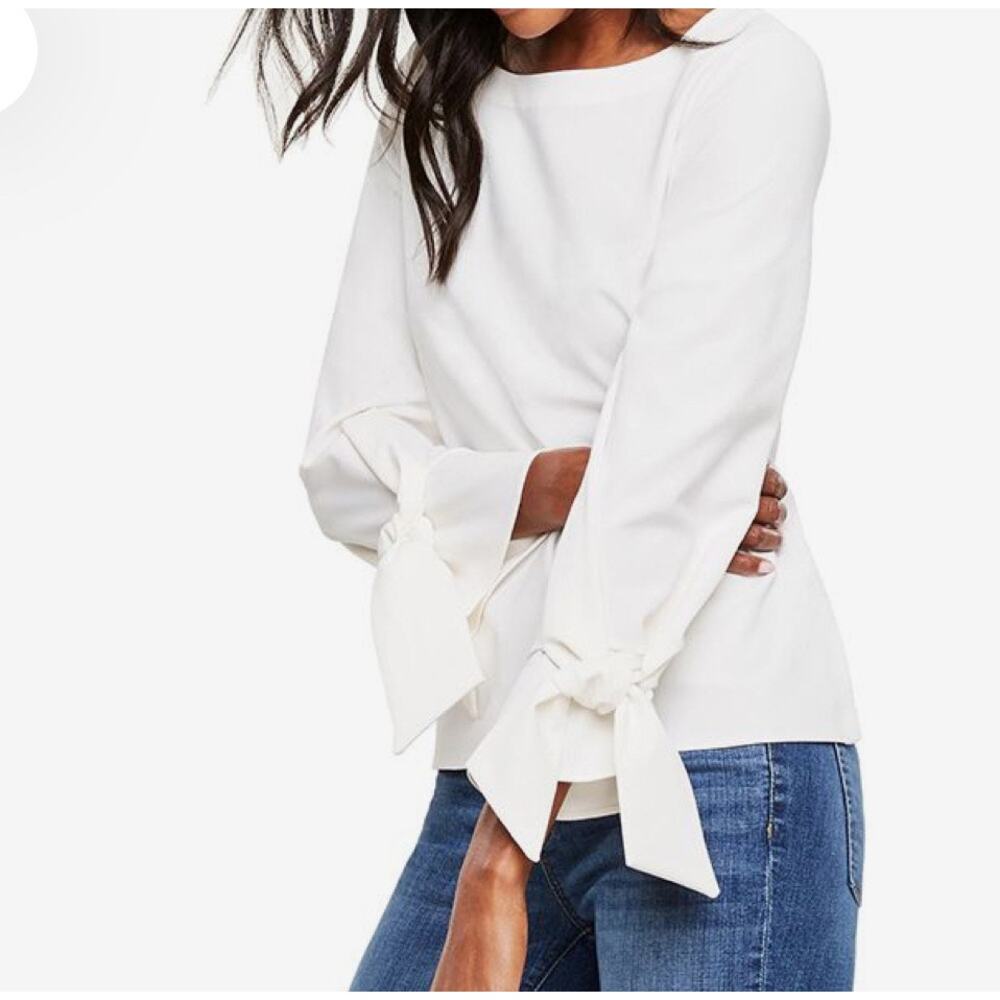 Ann Taylor Tie Sleeve Top